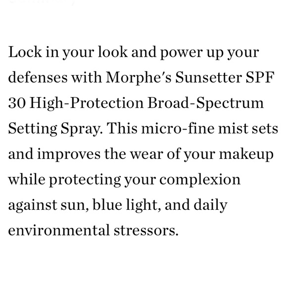 Morphe Sunsetter Setting Spray SPF 30 - Picture 12 of 13